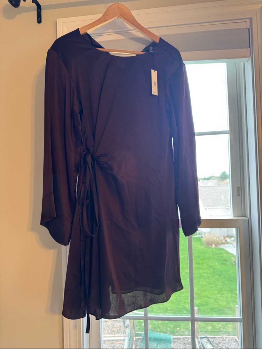 Banana Republic Long Sleeve Plum Wrap-Style Dress